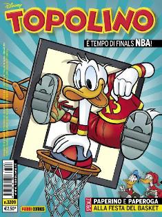 Topolino 3209 - 24 Maggio 2017 | ISSN 1120-611X | CBR 215 dpi | Settimanale | Fumetti | Universo Disney
Topolino apparve in Italia il 30 marzo 1930, quando sul n.13 del settimanale torinese Illustrazione del Popolo, diretto da Lorenzo Gigli, fu pubblicata la prima striscia disegnata da Ub Iwerks e intitolata Le avventure di Topolino nella giungla. Due anni dopo si ha il primo libro illustrato italiano con le sue immagini: Sua Altezza Reale il Principe Codarello e, poco più tardi, il 31 dicembre 1932, esce il primo numero di Topolino in formato giornale, edito da Nerbini.
Sulla falsariga del celebre Corriere dei Piccoli, anche Topolino si presentava ai lettori con periodicità settimanale e si apriva con una breve storia in cui le didascalie sono scritte in rima e realizzata da Giove Toppi, che divenne quindi il primo autore Disney italiano. Sul settimanale della Nerbini, comunque, trovano spazio soprattutto le strisce e le tavole realizzate da Floyd Gottfredson. In queste storie vengono anche introdotte delle didascalie in rima, scritte dal primo direttore della rivista, Paolo Lorenzini (detto Collodi Nipote in quanto nipote di Carlo Collodi), e viene anche assegnato il nome definitivo alla spalla di Topolino, ovvero quel Pippo un po' lunatico e un po' svampito che sui libri della Salani veniva ancora chiamato Medoro.
Nerbini non si era assicurato correttamente i diritti di pubblicazione: quando aveva varato la sua rivista, infatti, si era rivolto al Consorzio Cinematografico E.I.A., il distributore dei cortometraggi di Topolino, quando in realtà i diritti per le riviste erano stati dati in mano al giornalista Guglielmo Emanuel dallo stesso Disney. Per cui, per un paio di numeri, la testata passò da Topolino a Topo Lino, per poi riprendere la nota testata con il n.7. Il Topolino Giornale era formato da otto pagine e non conteneva solo storie a fumetti Disney ma anche storie non-Disney che anzi erano di solito la maggioranza delle storie presenti in un numero.
Il numero 137 del Topolino Giornale, dell'11 agosto 1935, segna il passaggio di consegne da Nerbini alla Mondadori. Il fascismo, tuttavia, causò dei problemi al giornale. Dal 1938, il Min.Cul.Pop. (Ministero della Cultura Popolare) impone alla stampa di non editare più i protagonisti del fumetto popolare americano. Il solo Topolino è risparmiato, e così il suo logo e il suo personaggio possono continuare ad esistere nelle edicole italiane, ma in piena seconda guerra mondiale, a partire dal n.476 del 27 gennaio 1942, anche il settimanale è costretto a cedere alle restrizioni. Lo sostituisce Tuffolino, un ragazzetto dalle medesime caratteristiche fisiche, disegnato dal grande illustratore Pierlorenzo De Vita. Con la fine del fascismo, le avventure di Topolino poterono di nuovo essere pubblicate.
Alla fine degli anni quaranta, però, i giornali a fumetti che pubblicavano storie a puntate di non più di due tavole ad episodio erano irrimediabilmente in crisi, e così lo stesso Topolino, le cui vendite erano di gran lunga calate rispetto al periodo d'oro. Mondadori, però, non poteva rinunciare alla rivista da edicola per non perdere i ricchi diritti delle pubblicazioni da libreria, così decise un doloroso ma necessario cambio di formato e periodicità. Nel 1949 nasce così il periodico a fumetti Topolino formato libretto, all'inizio con cadenza mensile, quindi quindicinale e, infine, settimanale, fino a giungere a oggi al suo sessantesimo anniversario e con oltre 3000 numeri usciti, ricchi di storie tra le più famose, con autori da Carl Barks a Romano Scarpa, da Floyd Gottfredson a Giovan Battista Carpi e così via.