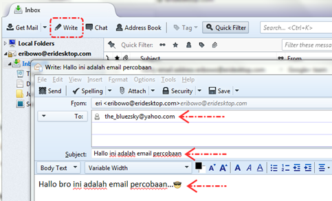 Mengirim email menggunakan Thunderbird