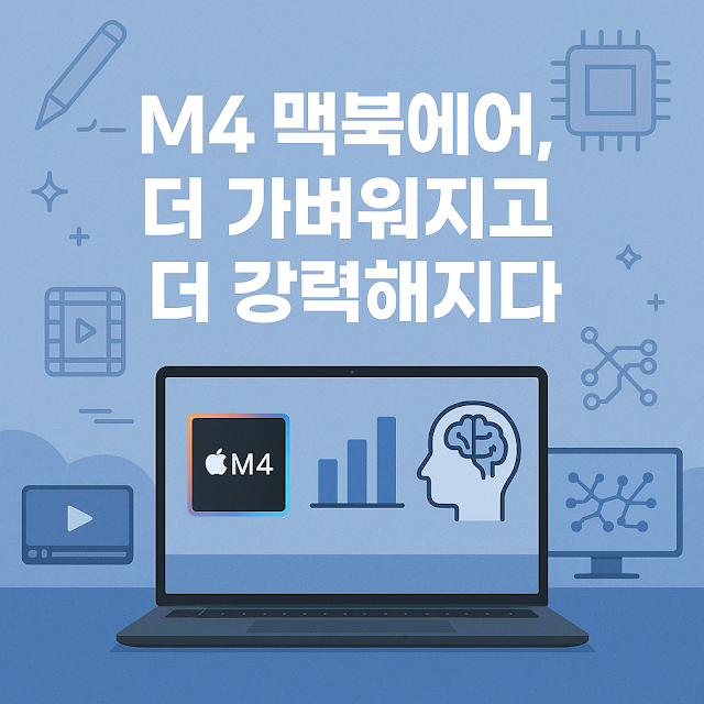 M4 맥북에어, 더 가벼워지고 더 강력해지다