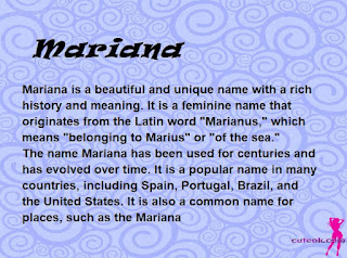 meaning of the name "Mariana"