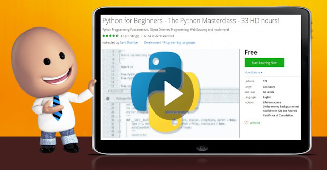 [100% Off] Python for Beginners - The Python Masterclass - 33 HD hours!| Worth 0$