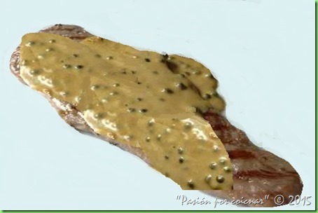 LOMO DE TERNERA EN SALSA DE PIMIENTA VERDE