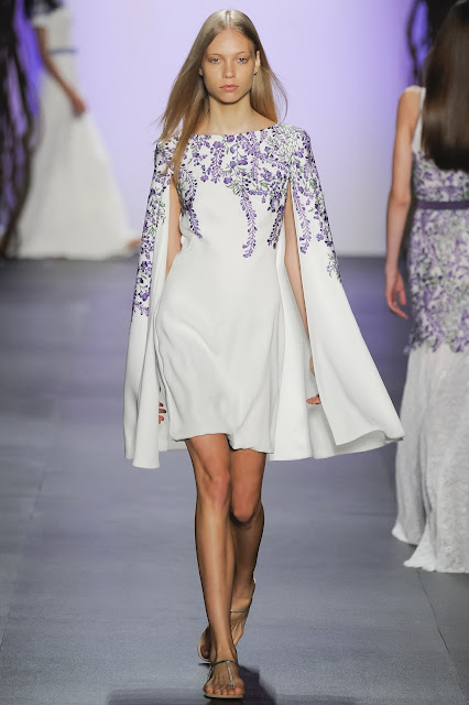 designer Tadashi Shoji was inspired by Japanese Wisteria Gardens for his Spring Summer 16 collection