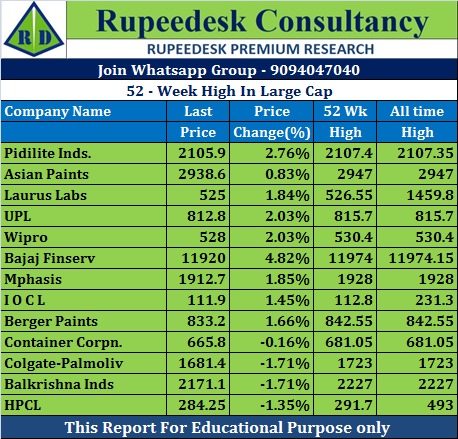 52-Week High In Large Cap