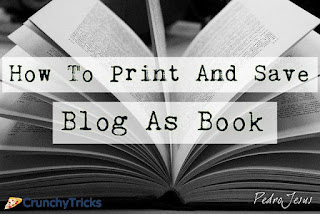 Print And Save Blog As Book