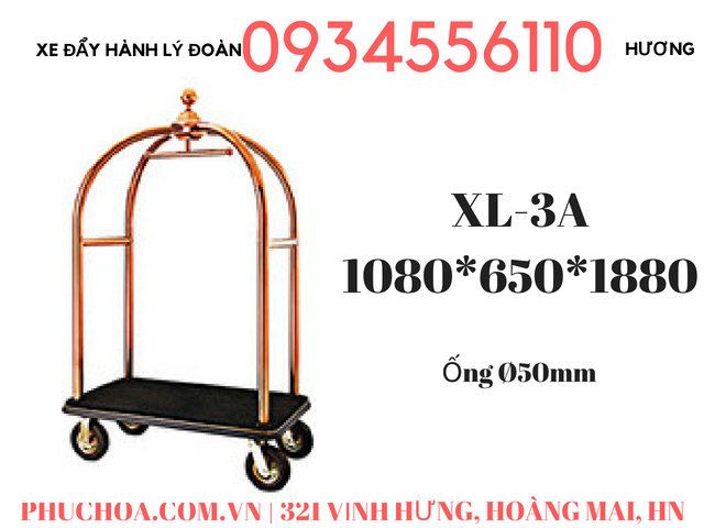 Xe đẩy đoàn hành lý XL-3A cho khách sạn