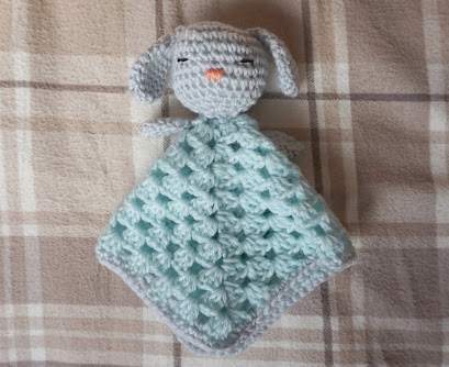 Bunny Lovey Baby Safety Blanket Crochet Pattern