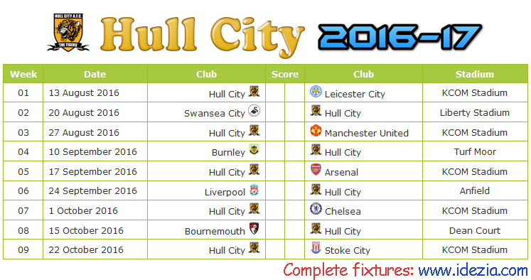 Download Jadwal Hull City AFC 2016-2017 File JPG - Download Kalender Lengkap Pertandingan Hull City AFC 2016-2017 File JPG - Download Hull City AFC Schedule Full Fixture File JPG - Schedule with Score Coloumn