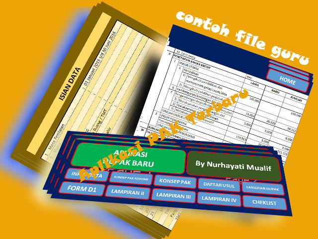 Contoh Aplikasi Dupak Terbaru 2016 Versi Excel Untuk Guru SD/MI,SMP/MTs,SMA/MA Lengkap 