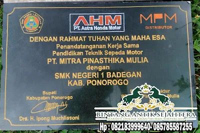 Prasasti Peresmian Granit | Jual Prasasti Peresmian