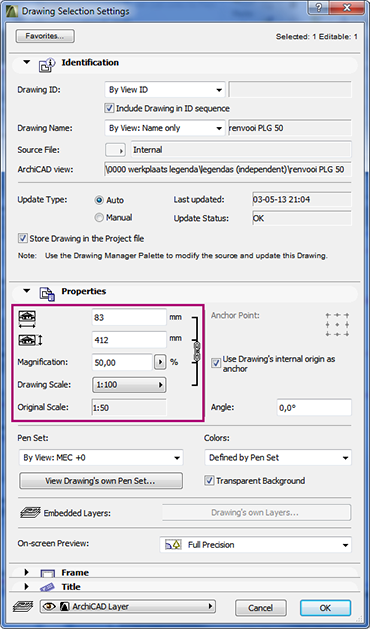 Legenda | Drawing Settings