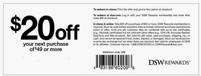 dsw coupons