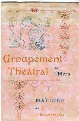 le Groupement Théâtral de Thiers en 1911.