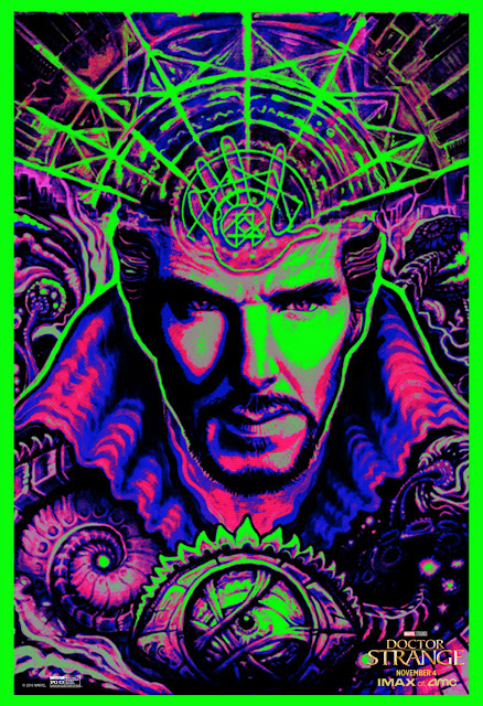 Marvel’s Doctor Strange IMAX Exclusive Blacklight Theatrical One Sheet Movie Posters by Randal Roberts