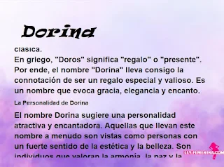 significado del nombre Dorina