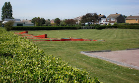 The Petanque terrain, Crazy Golf course and Croquet lawn at Coronation Gardens in Dovercourt