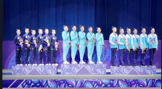 Uzbequistão ganha a competição por equipes no Asiático de Ginástica Rítmica e leva a vaga para Paris