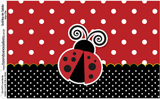 Ladybug Party Free Printable Candy Bar Labels.