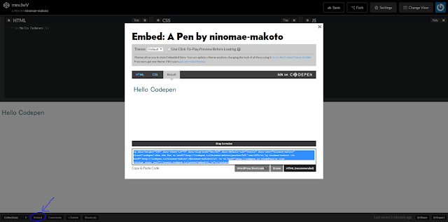 codepen embed