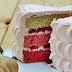 Layer cake with raspberries, butter cream with Swiss meringue