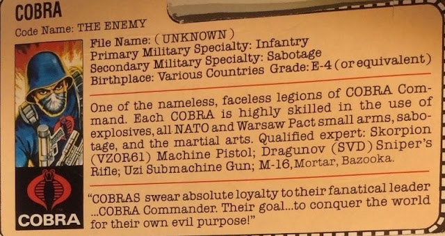 1982 JC Penny Cobra Trooper 3 Pack, Variant Bazooka, Cobra Trooper, Cobra Officer, Catalog, Mail Away, MIB, Bubbled