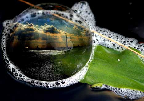 Beautiful soap bubbles Photography