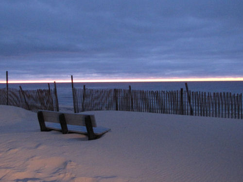 sunset on Lake Michigan