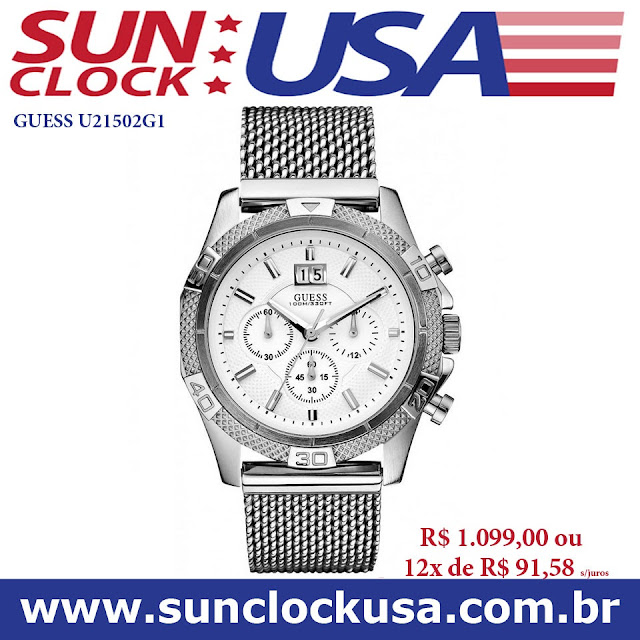 Relógio Guess U21502G1 Prata