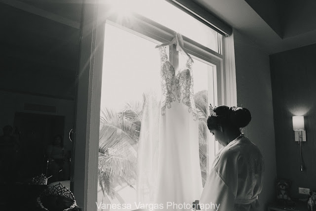 Bride getting ready at Rincon Beach Resort 