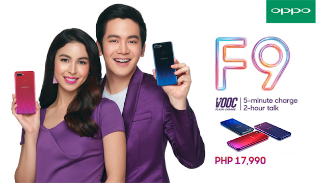 OPPO F9 - Full Specs, Philippines Price, Features, Brief Review (VOOC Flash Charge) endorsed by Julia and Joshua