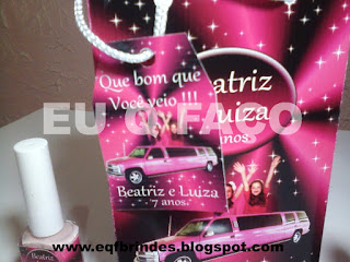 limousine rosa, kit maquiagem limousine rosa, brinde limousine rosa, lembrancinha limousine rosa, festa limousine rosa, tema limousine rosa