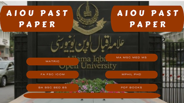 Allama Iqbal Open University BEd Past Paper Free Download