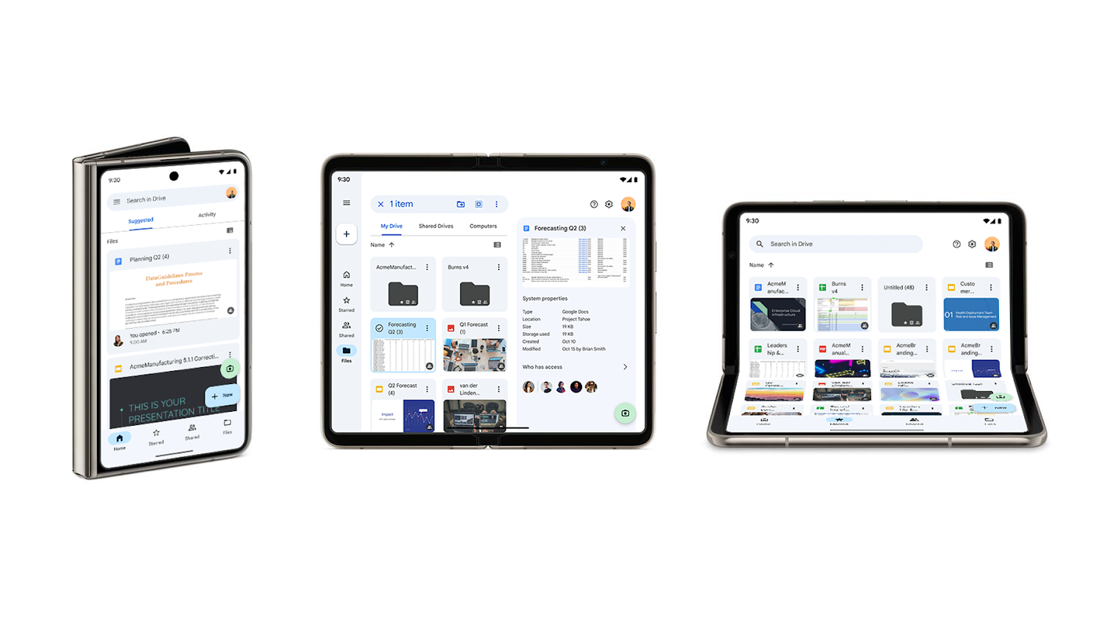 Optimizing the Google Drive Android app for foldable devices