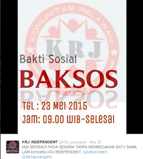 Bakti Sosial KRJ Independent Desa Jurangjero 23 Mei 2015