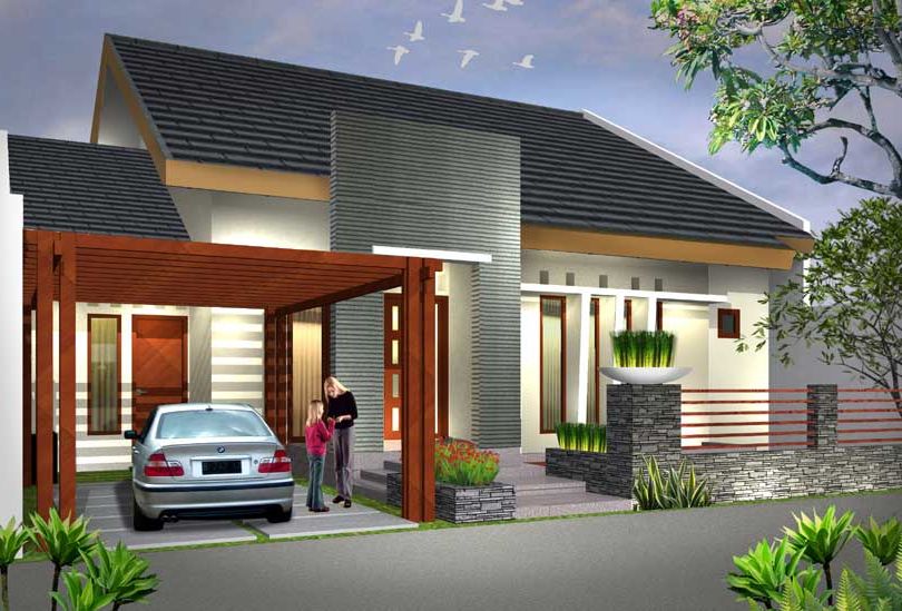  Desain  Rumah  1  Lantai  Minimalis  Tampak Elegan 