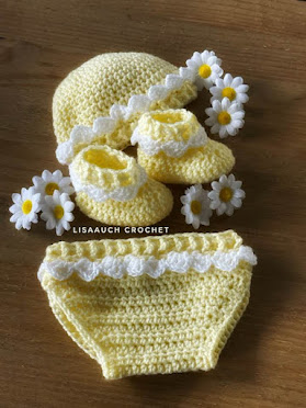Easter Hat and Booties Crochet Pattern