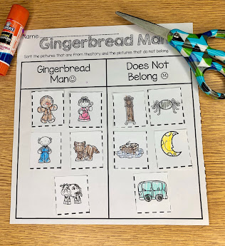 Gingerbread man story sequencing