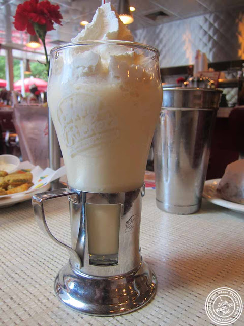 image of Vanilla milkshake at Johnny Rockets in Hoboken, NJ