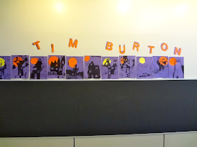 Tim Burton Haunted House kids art project