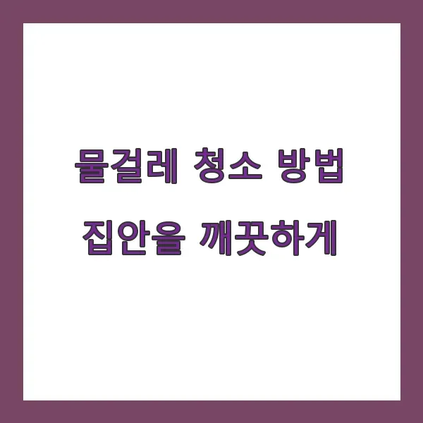 물걸레 청소 방법, 집안을 깨끗하게 유지하는 비결