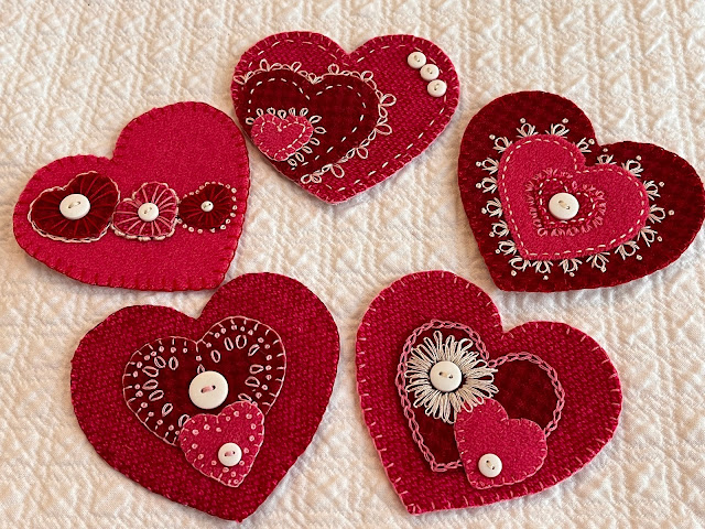 Stitched hearts