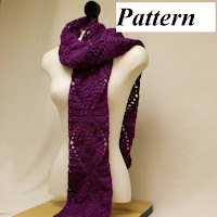 Purple crochet scarf pattern