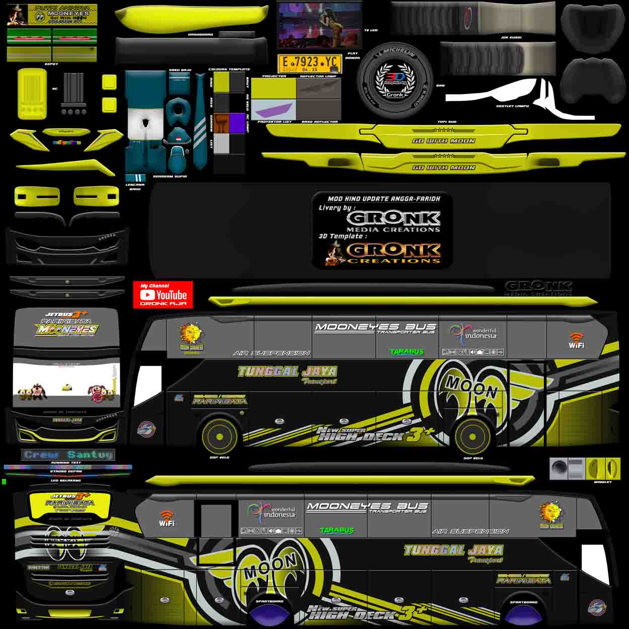 livery bus tunggal jaya mooneyes