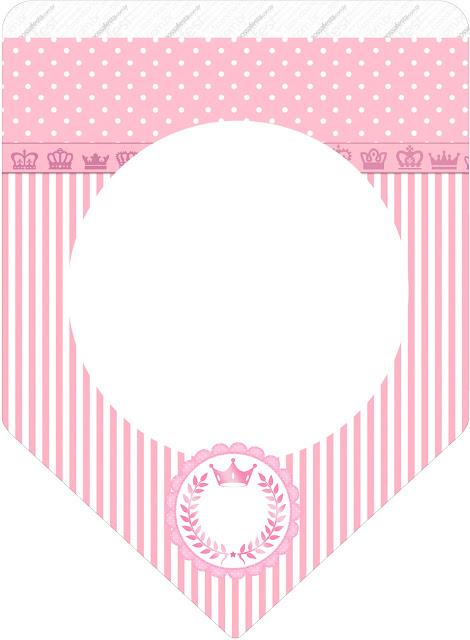 Pink Crown Free Printable Banner.