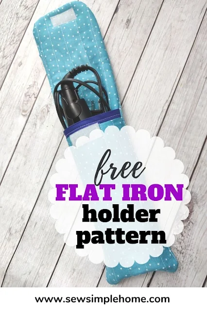 Travel safely with your curling iron or flat iron when you sew up your own DIY curling iron holder with this simple pattern and tutorial.