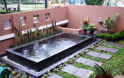 Contoh Galeri Dan Foto Kolam Koi Minimalis Sederhana Depan