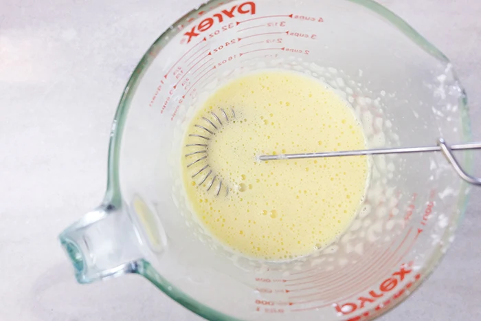 whisked eggs and cornstarch