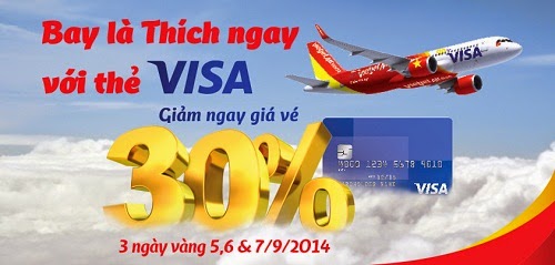 Giảm ngay 30% giá vé máy bay cho chủ thẻ Visa - Ảnh 1