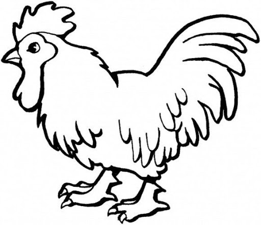 Free Printable Coloring Pages (Rooster)