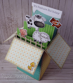 Pop up box card using Animal Farm by My Favorite Things